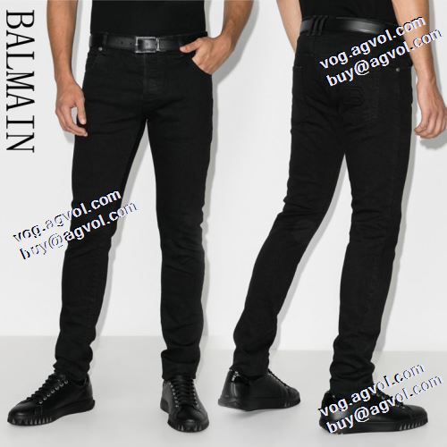上品に着こなせ デニムパンツ バックポケット付 2021秋冬 バルマンブランド コピー バルマン BALMAIN ストレッチ デニム 