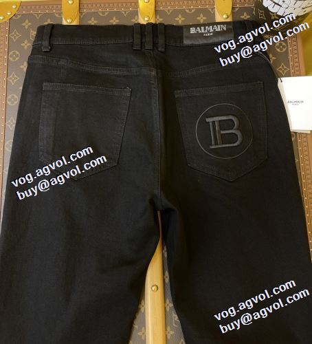 上品に着こなせ デニムパンツ バックポケット付 2021秋冬 バルマンブランド コピー バルマン BALMAIN ストレッチ デニム 