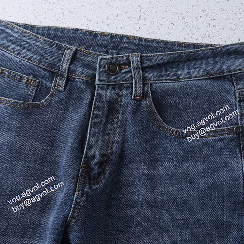 魅力ファッション ルイ ヴィトンコピー ブランド ストレートデニムパンツ 柔らかデニム地 2021秋冬 ルイ ヴィトン LOUIS VUITTON