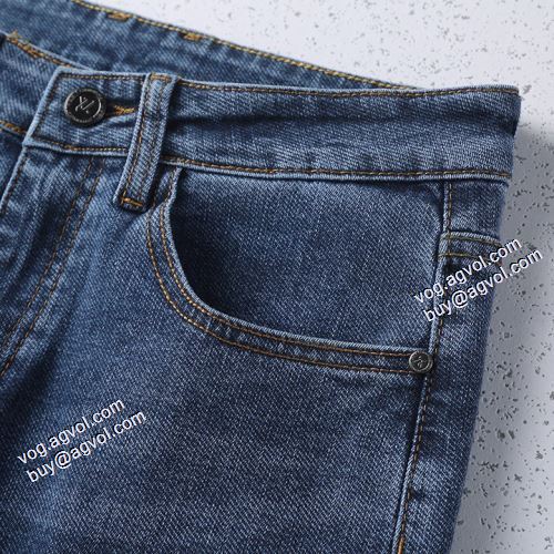 魅力ファッション ルイ ヴィトンコピー ブランド ストレートデニムパンツ 柔らかデニム地 2021秋冬 ルイ ヴィトン LOUIS VUITTON