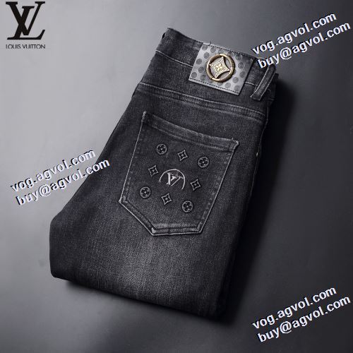 2021秋冬 人気新品★超特価★ ジーンズ ルイ ヴィトンスーパーコピー 使い回し最高 ルイ ヴィトン LOUIS VUITTON 柔らかデニム地