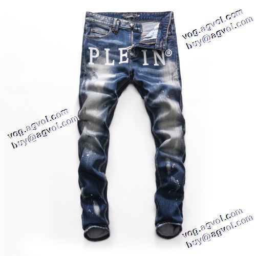 2021秋冬 フィリッププレイン PHILIPP PLEIN フィリッププレインブランド コピー 大人気アイテム！入手困難 デニムパンツ バックポケット付 こだわりのオリジナルデニム