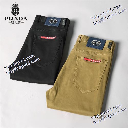 2色可選 プラダブランド 偽物 通販 コーデの幅広い 2021秋冬 プラダ PRADA 機能性も備えたアイテム チノパン 注目のアイテム