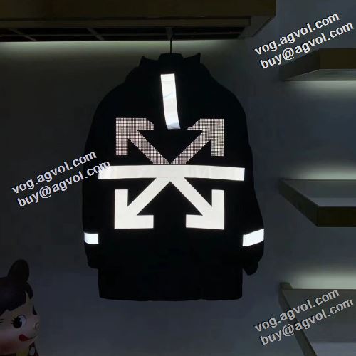2021秋冬 Off-White オフホワイト ブルゾン オフホワイトコピー ブランド 2色可選 洗練を十分に演出する フードづき 保温性を発揮する