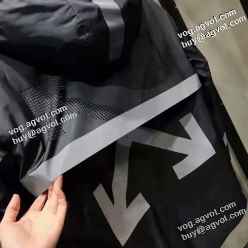 2021秋冬 Off-White オフホワイト ブルゾン オフホワイトコピー ブランド 2色可選 洗練を十分に演出する フードづき 保温性を発揮する