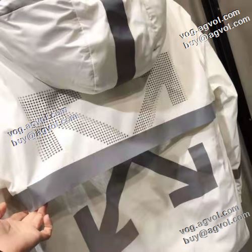 2021秋冬 Off-White オフホワイト ブルゾン オフホワイトコピー ブランド 2色可選 洗練を十分に演出する フードづき 保温性を発揮する