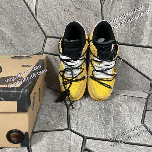 2021秋冬 Off-White オフホワイトブランド 偽物 通販 オフホワイト 変わらない人気を誇る スニーカー 2色可選 フラットシューズ 脱ぎ履きしやすい/着脱しやすい