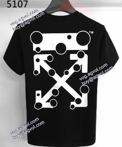オフホワイト半袖Tシャツ 2021春夏ラウンドネックTシャツ Off-Whiteブランド コピー  超目玉 レジャー