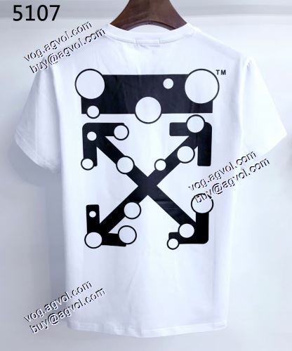 オフホワイト半袖Tシャツ 2021春夏ラウンドネックTシャツ Off-Whiteブランド コピー  超目玉 レジャー