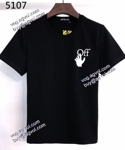 オフホワイト半袖Tシャツ 2021春夏ラウンドネックTシャツ Off-Whiteブランド コピー  超目玉 レジャー