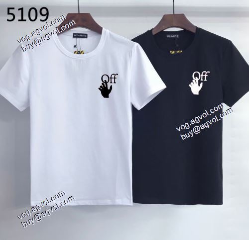 2021春夏 個性的でスタイリッシュなプリントデザインが凝った作り Off-White半袖Tシャツ カジュアル オフホワイトスーパーコピー 激安