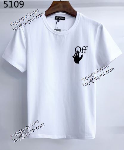2021春夏 個性的でスタイリッシュなプリントデザインが凝った作り Off-White半袖Tシャツ カジュアル オフホワイトスーパーコピー 激安