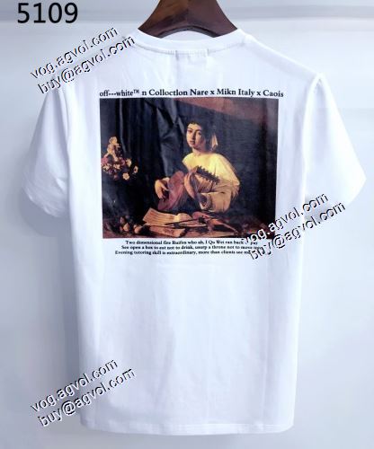 2021春夏 個性的でスタイリッシュなプリントデザインが凝った作り Off-White半袖Tシャツ カジュアル オフホワイトスーパーコピー 激安