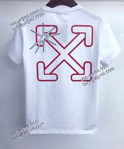 上品上質 Off-White偽物ブランド オフホワイト半袖Tシャツ 図案を美しく、ファッションを作る古典工芸 2021春夏
