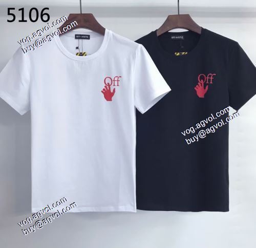 上品上質 Off-White偽物ブランド オフホワイト半袖Tシャツ 図案を美しく、ファッションを作る古典工芸 2021春夏