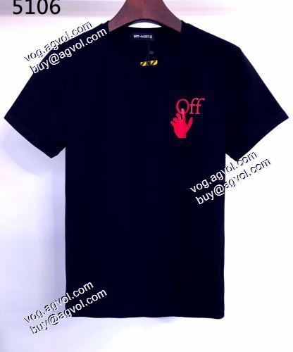 上品上質 Off-White偽物ブランド オフホワイト半袖Tシャツ 図案を美しく、ファッションを作る古典工芸 2021春夏