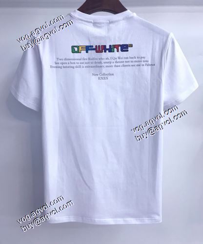 2021春夏 オフホワイト半袖Tシャツ 海外セレブ愛用 街の風格が色濃く漂っている Off-Whiteスーパーコピー