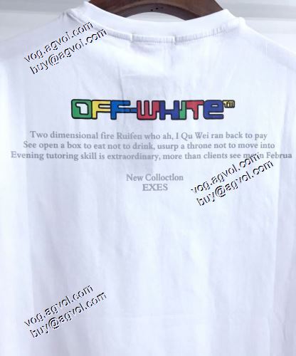 2021春夏 オフホワイト半袖Tシャツ 海外セレブ愛用 街の風格が色濃く漂っている Off-Whiteスーパーコピー