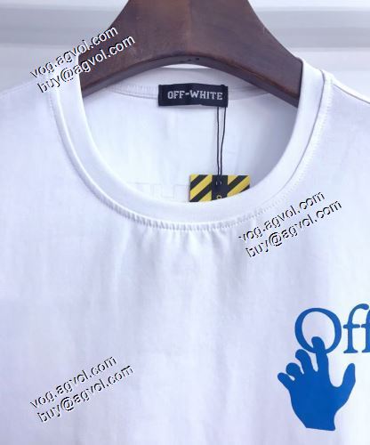 2021春夏 オフホワイト半袖Tシャツ 海外セレブ愛用 街の風格が色濃く漂っている Off-Whiteスーパーコピー