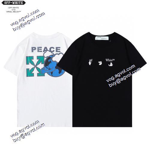 2021春夏  レジャー オフホワイト半袖Tシャツ 実用丸首スタイルバッグサイドデザイン Off-Whiteスーパーコピー