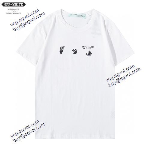 2021春夏  レジャー オフホワイト半袖Tシャツ 実用丸首スタイルバッグサイドデザイン Off-Whiteスーパーコピー