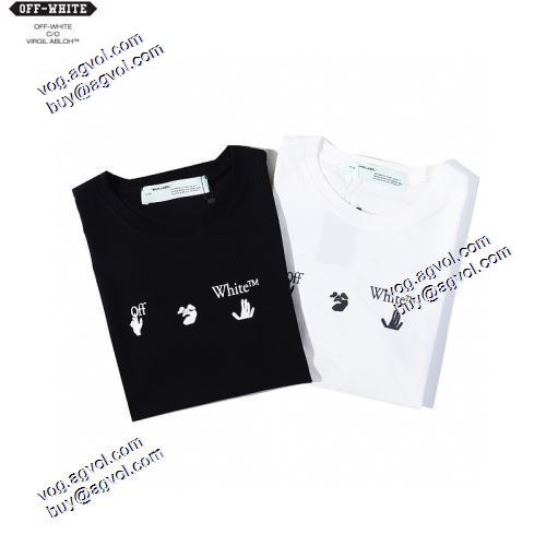 2021春夏  レジャー オフホワイト半袖Tシャツ 実用丸首スタイルバッグサイドデザイン Off-Whiteスーパーコピー