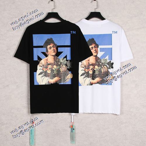 2021春夏 Off-White半袖Tシャツ アローモチーフ ショートスリーブ 2色可選 オフホワイトコピー ブランド 大人気☆NEW!!