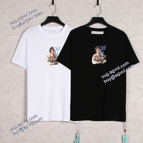 2021春夏 Off-White半袖Tシャツ アローモチーフ ショートスリーブ 2色可選 オフホワイトコピー ブランド 大人気☆NEW!!