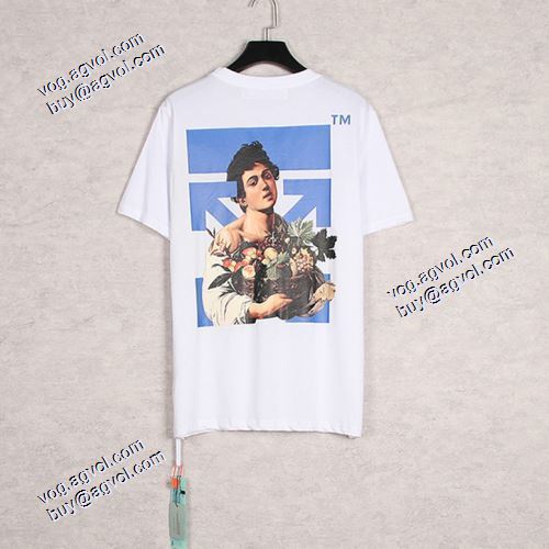 2021春夏 Off-White半袖Tシャツ アローモチーフ ショートスリーブ 2色可選 オフホワイトコピー ブランド 大人気☆NEW!!