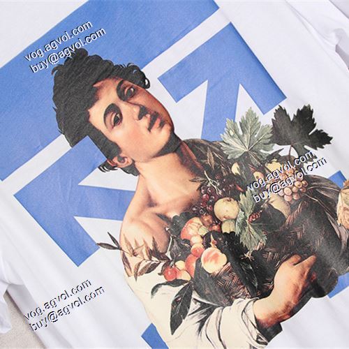 2021春夏 Off-White半袖Tシャツ アローモチーフ ショートスリーブ 2色可選 オフホワイトコピー ブランド 大人気☆NEW!!