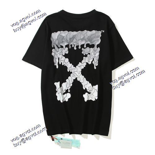 高級感ある Off-White アローモチーフ クルーネック ショートスリーブオフホワイトスーパーコピー 激安 2021春夏半袖Tシャツ