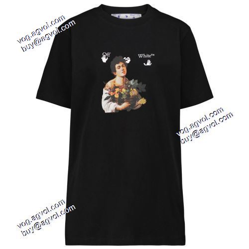 コスパ最高のプライス Off-White男の子の背中に油絵矢印の半袖Tシャツ オフホワイトコピー ブランド 2021春夏半袖Tシャツ