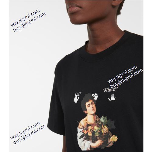 コスパ最高のプライス Off-White男の子の背中に油絵矢印の半袖Tシャツ オフホワイトコピー ブランド 2021春夏半袖Tシャツ