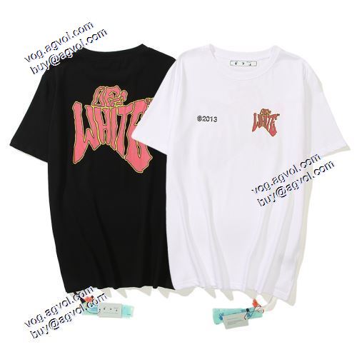 2021春夏半袖Tシャツ オフホワイトブランド コピー Off-White（オフホワイト）の、ロゴ Tシャツ ラウンドネック 2色可選
