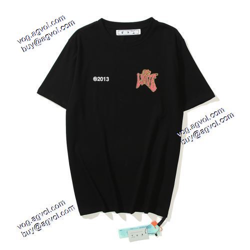 2021春夏半袖Tシャツ オフホワイトブランド コピー Off-White（オフホワイト）の、ロゴ Tシャツ ラウンドネック 2色可選