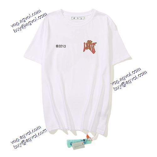 2021春夏半袖Tシャツ オフホワイトブランド コピー Off-White（オフホワイト）の、ロゴ Tシャツ ラウンドネック 2色可選