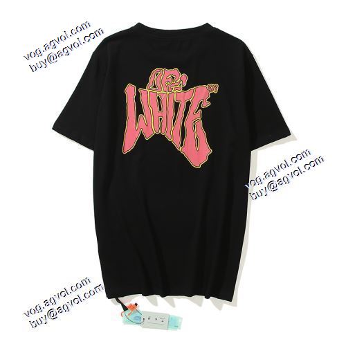 2021春夏半袖Tシャツ オフホワイトブランド コピー Off-White（オフホワイト）の、ロゴ Tシャツ ラウンドネック 2色可選