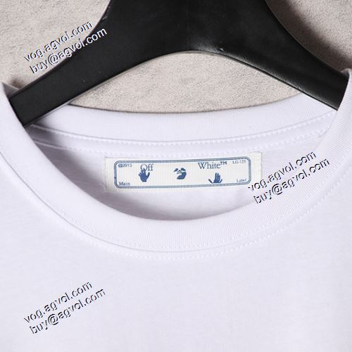 2021春夏半袖Tシャツ オフホワイトブランド コピー Off-White（オフホワイト）の、ロゴ Tシャツ ラウンドネック 2色可選