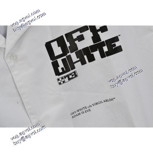 Off-Whiteスーパーコピー 2021春夏半袖シャツ オフホワイト矢印プリントの半袖シャツホワイト 絶大な人気を誇る