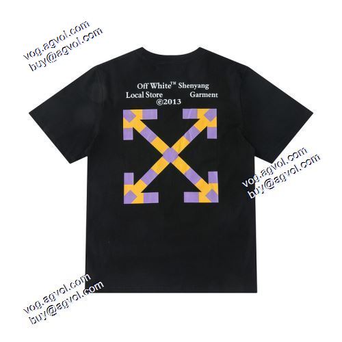 2021春夏 文様を作る古典工芸 Off-Whiteスーパーコピー オフホワイト半袖Tシャツ ★安心★追跡付 個性的でおしゃれなプリントデザイン