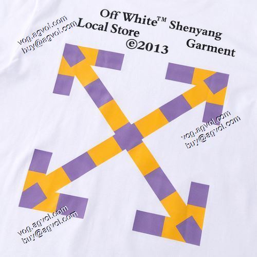 2021春夏 文様を作る古典工芸 Off-Whiteスーパーコピー オフホワイト半袖Tシャツ ★安心★追跡付 個性的でおしゃれなプリントデザイン