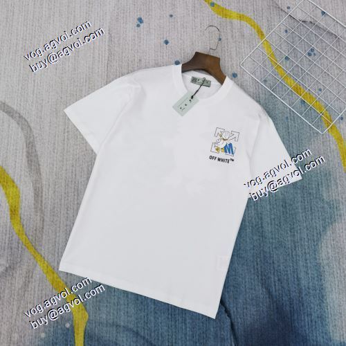 SALE!今季 2021春夏 Off-White半袖Tシャツ シンプルで気前のいい丸首生地が快適で柔らかい オフホワイトスーパーコピー