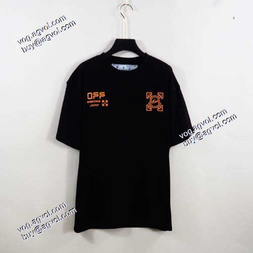 2021春夏半袖Tシャツ 丸襟デザインはシンプルでよく似合う Off-White ★安心★追跡付 オフホワイトコピー ブランド