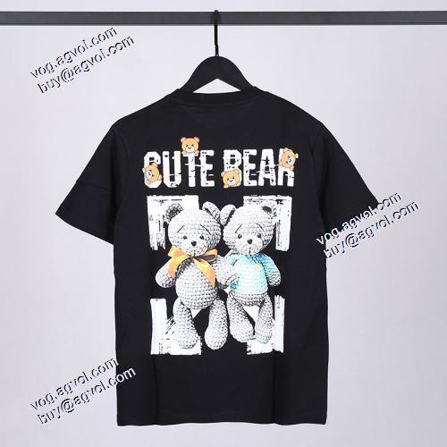 大人のおしゃれに 2021春夏半袖Tシャツ 胸に個性的なモノグラムプリント Off-White オフホワイトスーパーコピー 激安