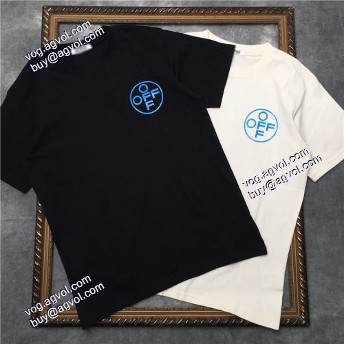 2021春夏 Off-Whiteコピーブランド オフホワイト半袖Tシャツ 52色可選 定番の丸襟デザインはシンプル 人気が爆発