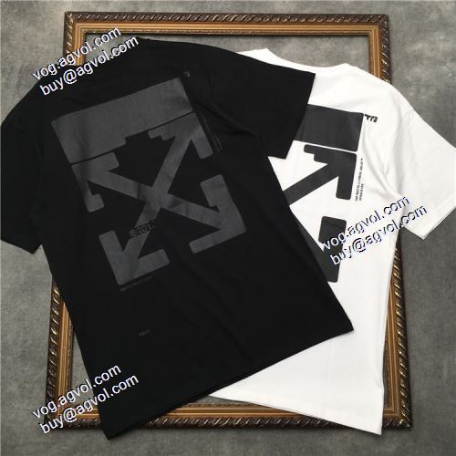 欧米韓流/雑誌 2021春夏 Off-White半袖Tシャツ コンサバな丸襟の二重ラインはエッジが違う感じ オフホワイト偽物ブランド