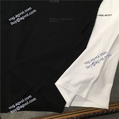 欧米韓流/雑誌 2021春夏 Off-White半袖Tシャツ コンサバな丸襟の二重ラインはエッジが違う感じ オフホワイト偽物ブランド