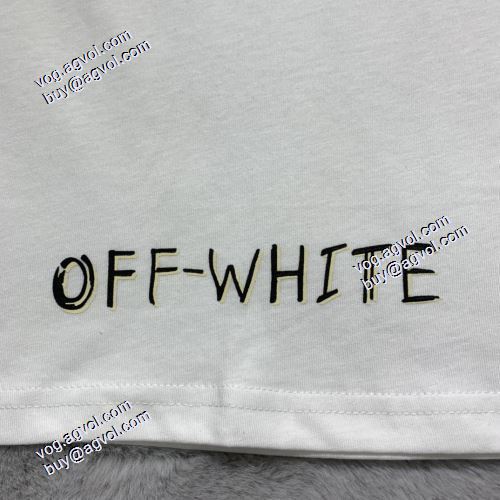 2021春夏半袖Tシャツ Off-Whiteスーパーコピー オフホワイト図案を美しく、ファッションを作る古典工芸 ◆モデル愛用◆