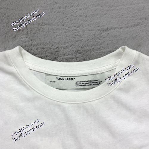 2021春夏半袖Tシャツ Off-Whiteスーパーコピー オフホワイト図案を美しく、ファッションを作る古典工芸 ◆モデル愛用◆