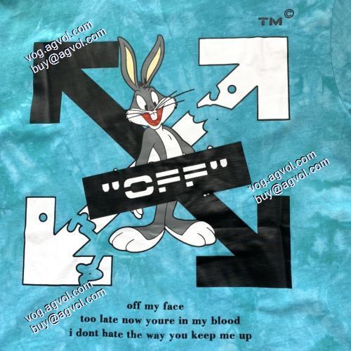 2021春夏 Off-Whiteブランドスーパーコピー 超人気美品◆ オフホワイト半袖Tシャツ 背中の模様が前と呼応している